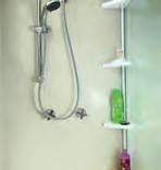 Bathroom / shower 4 shelf adjustable Bathroom pole  