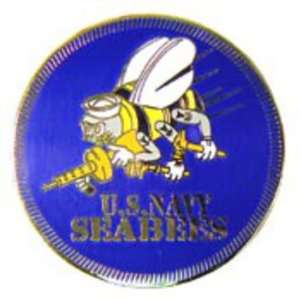  U.S. Navy Seabees Logo Pin 1 1/2 Arts, Crafts & Sewing