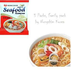 NongShim Seafood Ramyun 5 Packs Grocery & Gourmet Food