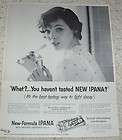 1955 Ipana Toothpaste dental Pretty Girl teeth PRINT AD