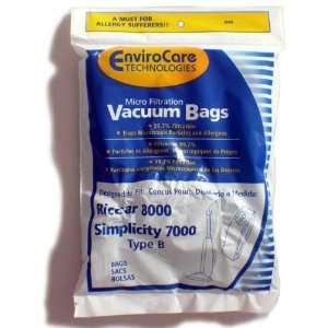  Simplicity Type B 7000 Series Vacuum Bags   6 pack