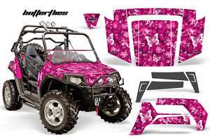 Polaris RZR Custom Vinyl Wrap   Butterflies   Pink  