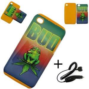   BUD SMOKING FROG COVER CASE + CAR CHARGER Cell Phones & Accessories