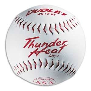    Dudley WS12RF Synthetic Red Stitch Softballs