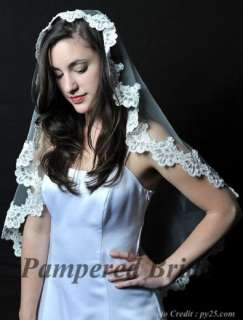 This veil can be secured with bobby pins on your hair do. We will 