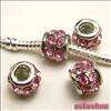   Rhinestone Metal Jewelery making Beads For Euro Bracelet B27  