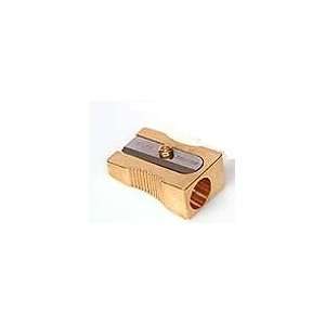   Plated Brass Pencil Sharpener, 1 Hole. In Gift Box.
