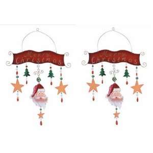  Merry Christmas Sign Set of 2
