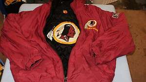 Washington Redskins NFL Experience coat with zip front reversible 