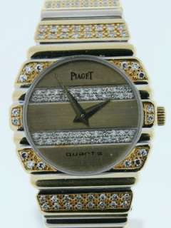 Piaget Polo, 18k White/Yellow Gold ALL DIAMOND Watch.  