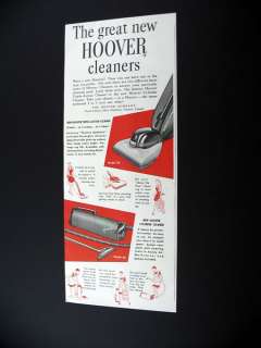 Hoover Model 28 & 50 Vacuum Cleaner 1947 print Ad  