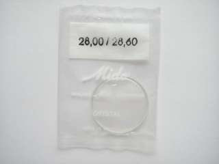 Mido plexi waterproof crystal diameter 28,00/28,60 mm  