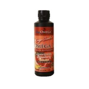 TresOMEGA Smoothie Omega 3 Flax Oil Supplement, Strawberry and Banana 