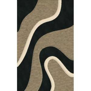   Riley DL16 Black Silver Snow 8 Square Area Rug