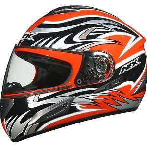  AFX FX 100 Sun Shield Helmet , Color Orange, Size Md 