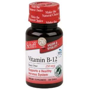    Schiff Vitamin B 12   250 mcg, 100 Tablets