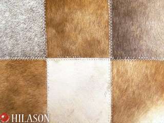 PL193 Cowhide Leather Hair On PatchWork Cushion Pillow Cover  