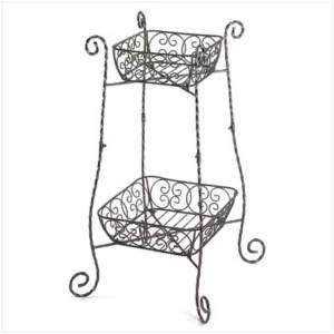 BRAND NEW WROUGHT IRON BASKET PLANT STAND FAST SHIP  