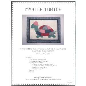  Myrtle Turtle Hand or Machine Applique Wallhanging Arts 