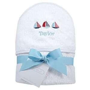  sailboats personalized hooded towel
