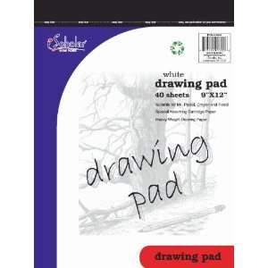  iScholar Drawing Tablet, 40 Sheets, 9 x 12 Inches, White 