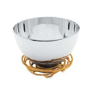  Michael Aram Gilded Twig Steel Nut Dish