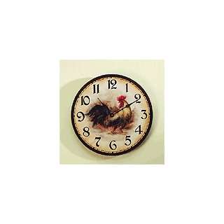  Wall Clock Rooster Wood