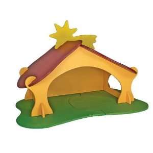  Large Wooden Nativity Stable and Base Toys & Games