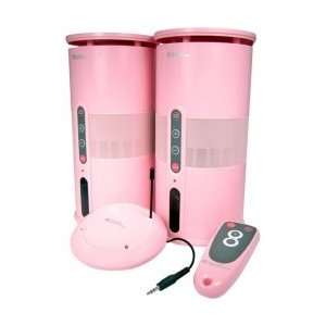  900MHz Pink Wireless Speakers With Remote By Audi 